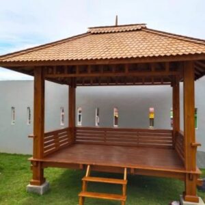 Jual Gazebo Kayu Jati Ukir di Kepulauan Mentawai